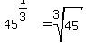 45%5E%281%2F3%29+=+root%283%2C+45%29