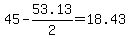 45-53.13%2F2=18.43