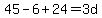 45-6%2B24=3d