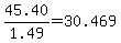 45.40%2F1.49+=+30.469