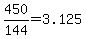 450%2F144=3.125