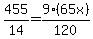 455%2F14=9%2865x%29%2F120