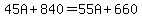 45A%2B840=55A%2B660