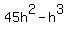 45h%5E2+-+h%5E3