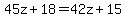 45z%2B18=42z%2B15