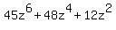 45z%5E6+%2B+48z%5E4+%2B+12z%5E2