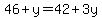 46%2By=42%2B3y