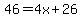 46=4x%2B26
