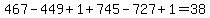 467-449%2B1%2B745-727%2B1=38