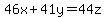 46x%2B41y=44z