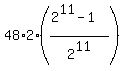 48%2A2%2A%28%282%5E11-1%29%2F2%5E11%29
