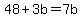 48%2B3b=7b