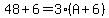 48%2B6=3%28A%2B6%29