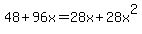 48%2B96x=28x%2B28x%5E2