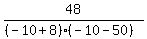 48%2F%28%28-10%2B8%29%2A%28-10-50%29%29
