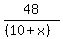 48%2F%28%2810%2Bx%29%29