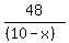 48%2F%28%2810-x%29%29
