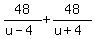 48%2F%28u-4%29+%2B+48%2F%28u%2B4%29