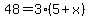48=3%285%2Bx%29