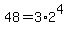 48=3%2A2%5E4
