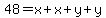 48=x%2Bx%2By%2By