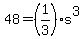 48+=+%281%2F3%29s%5E3
