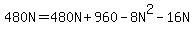 480N=480N%2B960-8N%5E2-16N