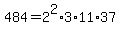 484=2%5E2%2A3%2A11%2A37