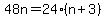 48n=24%28n%2B3%29