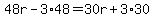 48r-3%2A48=+30r%2B3%2A30