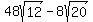 48sqrt%2812%29-8sqrt%2820%29