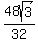 48sqrt%283%29%2F32