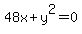 48x%2By%5E2=0