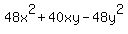 48x%5E2+%2B+40xy+-+48y%5E2+