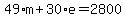 49%2Am%2B30%2Ae=2800