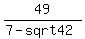 49%2F%287-sqrt42%29