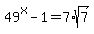 49%5Ex-1+=+7%2Asqrt%287%29