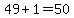 49+%2B+1+=+50