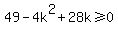 49-4k%5E2%2B28k%3E=0