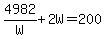 4982%2FW%2B2W=200