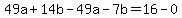 49a%2B14b-49a-7b=16-0