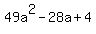 49a%5E2-28a%2B4