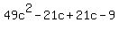 49c%5E2-21c%2B21c-9