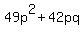 49p%5E2+%2B+42pq