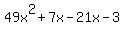 49x%5E2%2B7x-21x-3