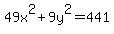 49x%5E2+%2B+9y%5E2+=+441