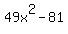 49x%5E2-81