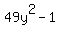 49y%5E2-1