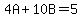 4A%2B10B=5