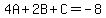 4A%2B2B%2BC=-8